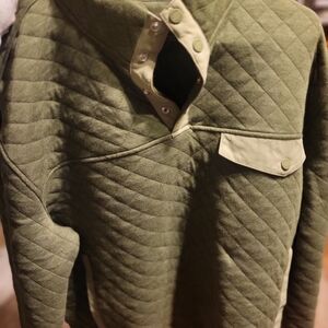 Quilted Green Pullover Sweater